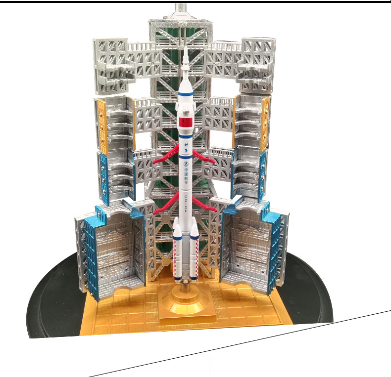 1:330火箭发射塔模型仿真合金航天卫星发射台长征2号展览教学模型