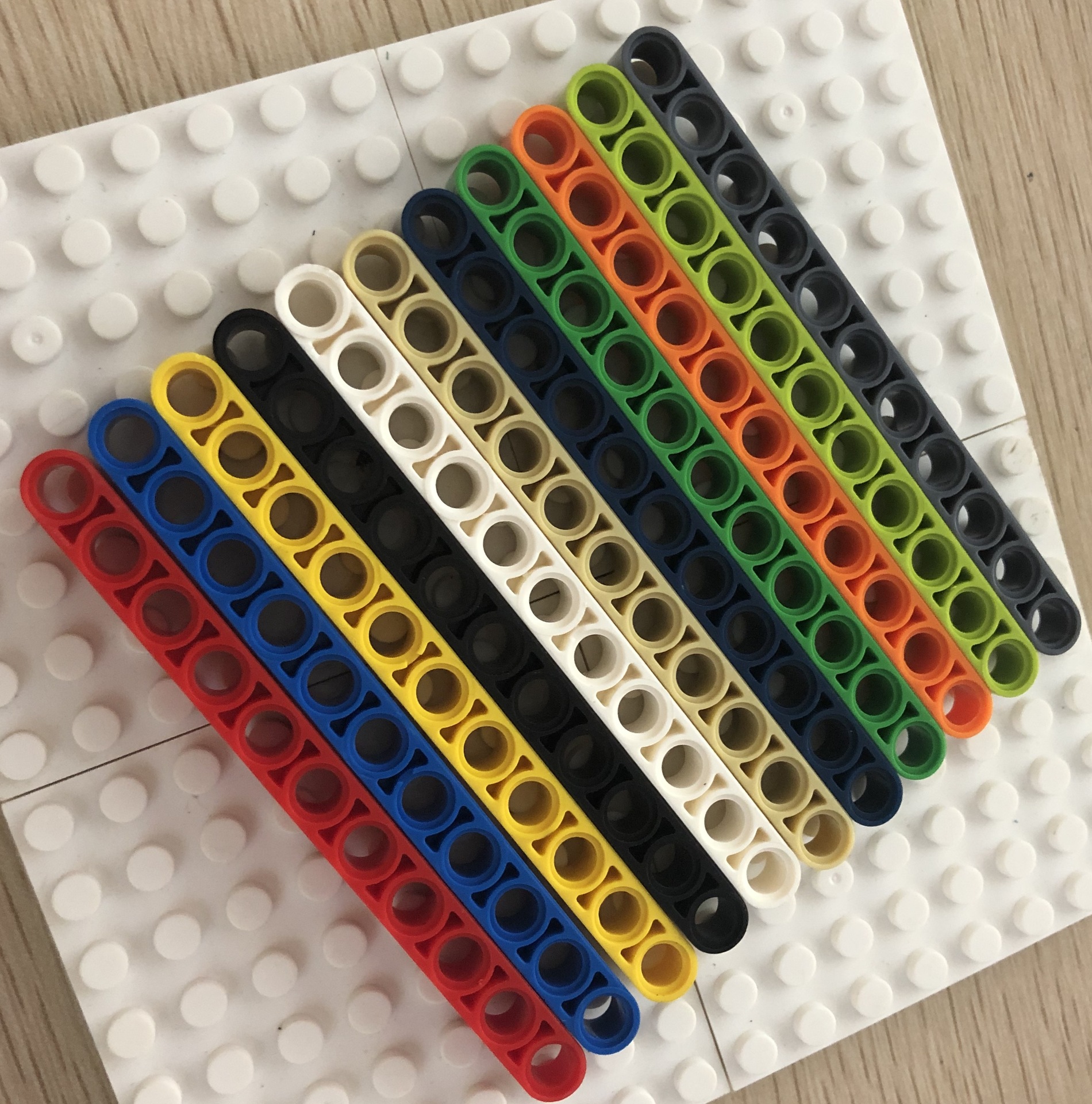 兼容乐高32525厚连杆散件国产科技积木零件1x11孔臂配件直梁