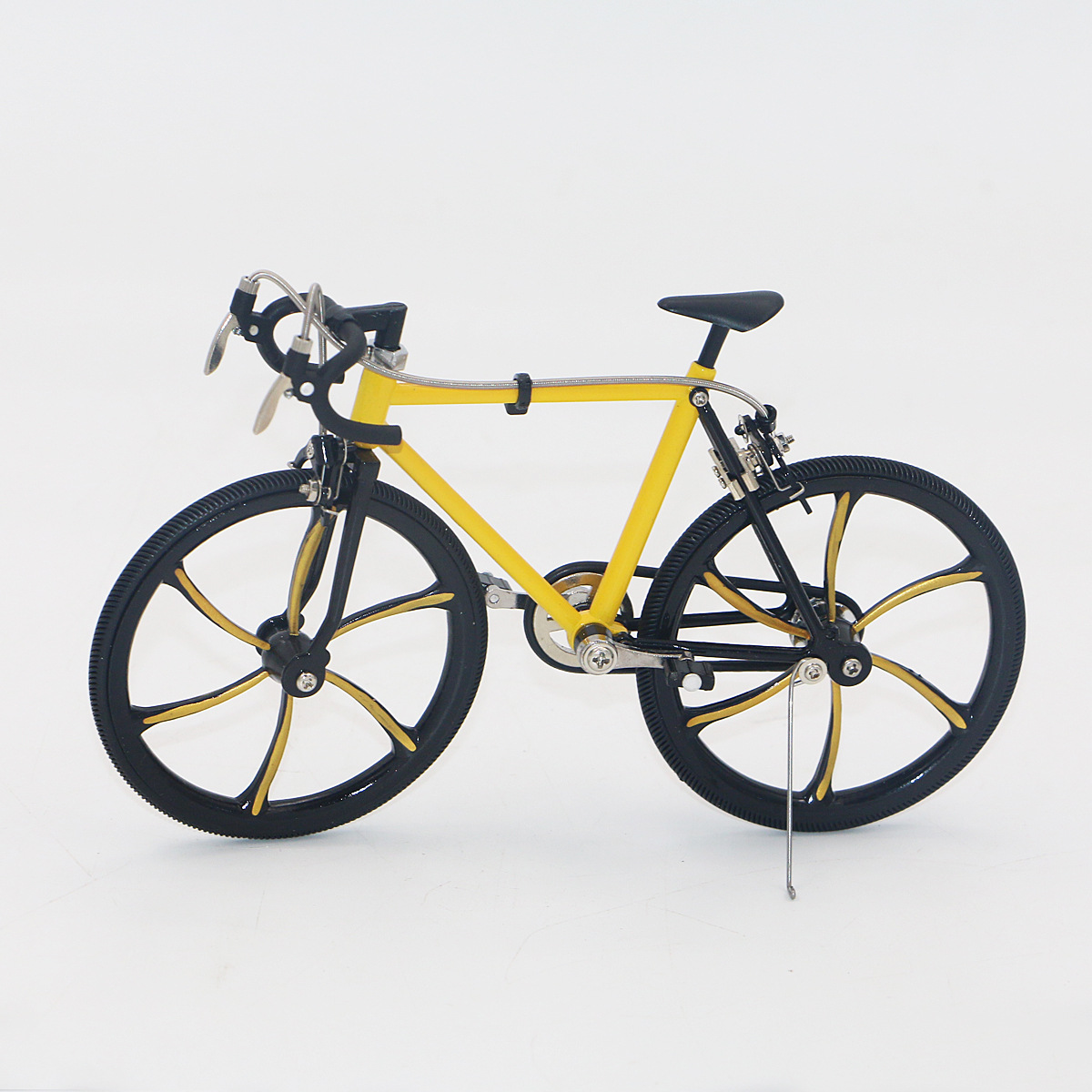 仿真自行车模型摆件拼装玩具diy合金自行车模型娃娃配饰