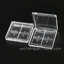 韩式4.8g透明亚克力61方形四色眼影盒包材4色22.8塑盒眼影盘定制
