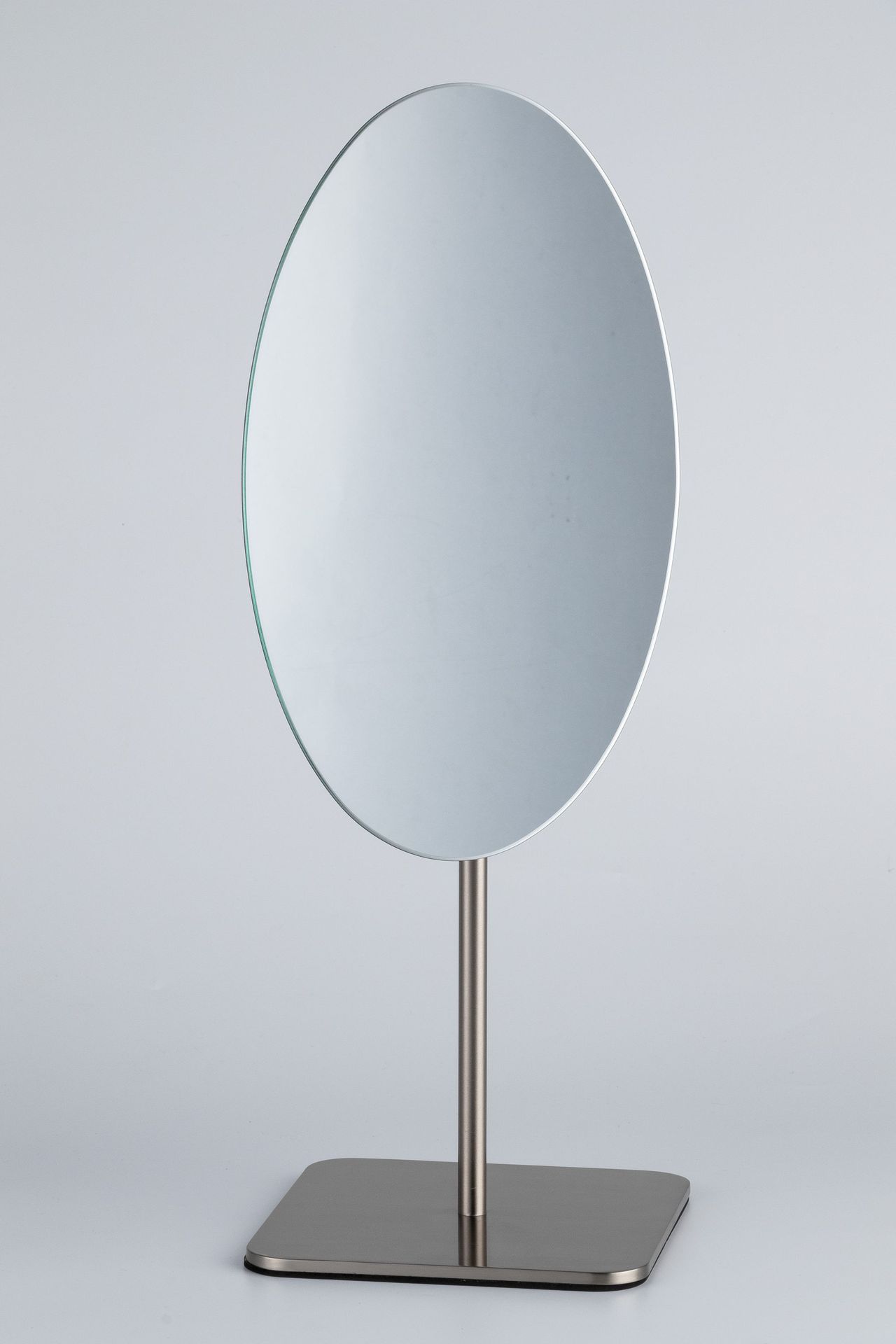 厂家直销定制珠宝台式椭圆单面镜金属银镜化妆镜简约定做批发镜子