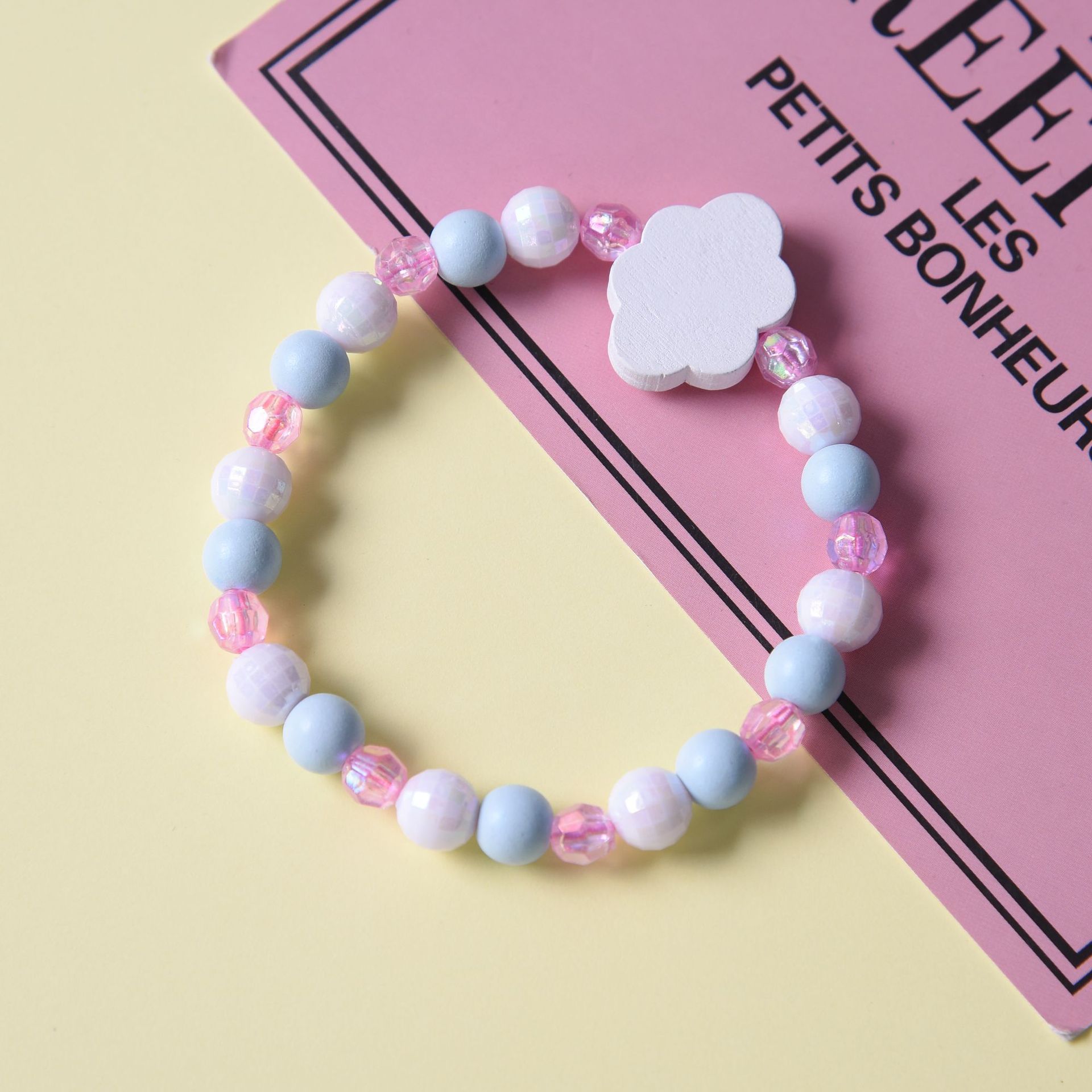 韩国儿童彩色亚克力珠糖果色珠子手链可爱彩珠子装饰批发