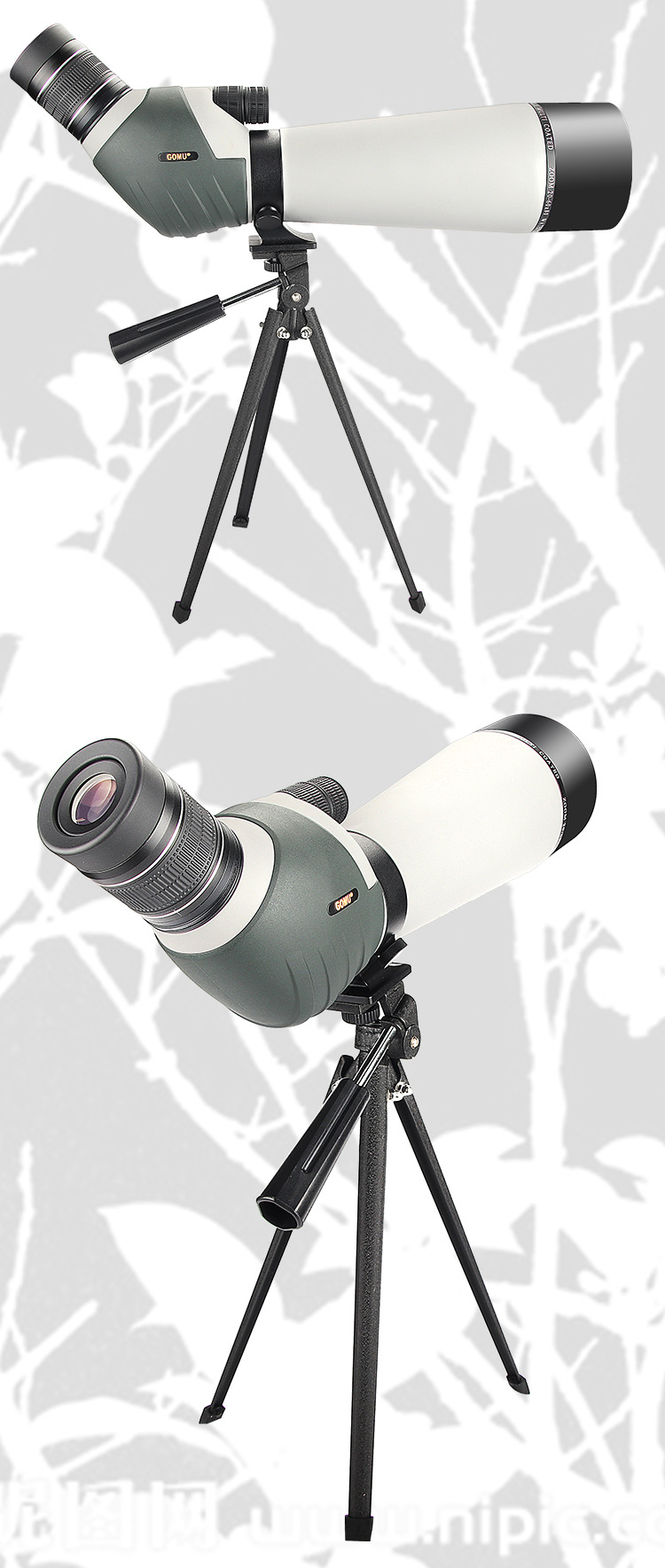 髙牧单筒望远镜观鸟镜户外高倍高清变倍20-60x80充氮防水一件代发-阿