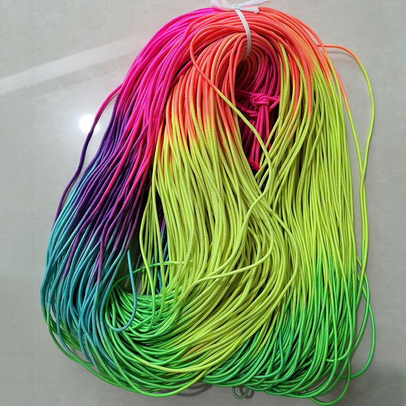 厂家直销1mm七彩韩国线渐变彩色中国结编织线绳diy手工弹性线