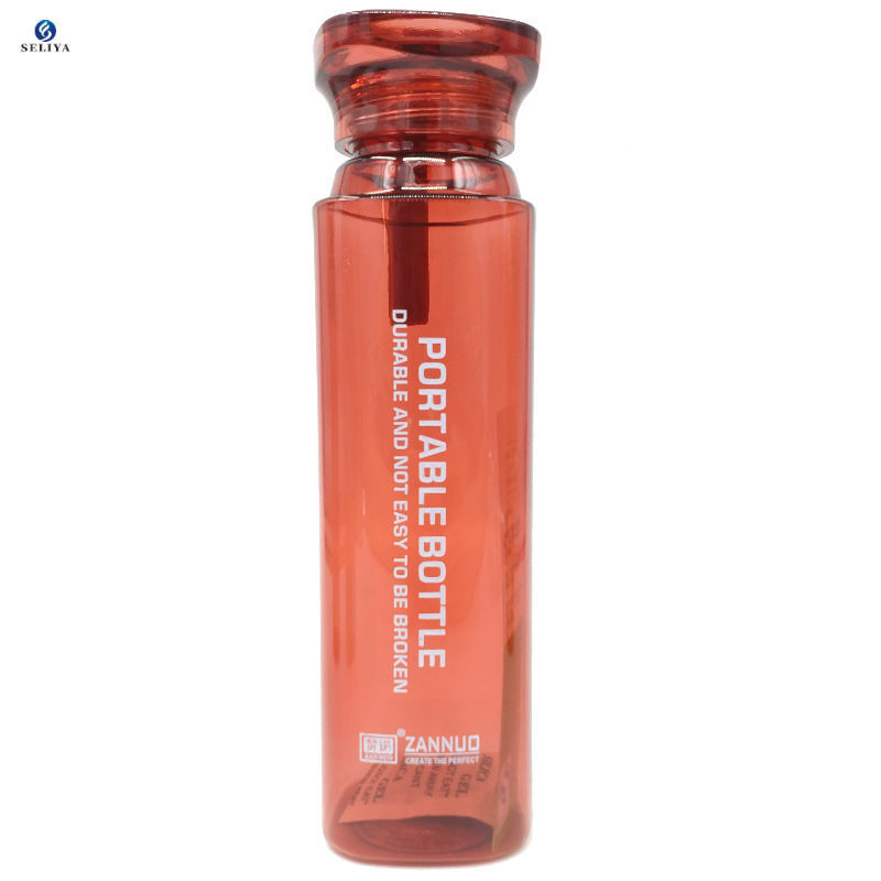 赞诺硅胶提手全透明简约创意新款方形便携塑料水杯