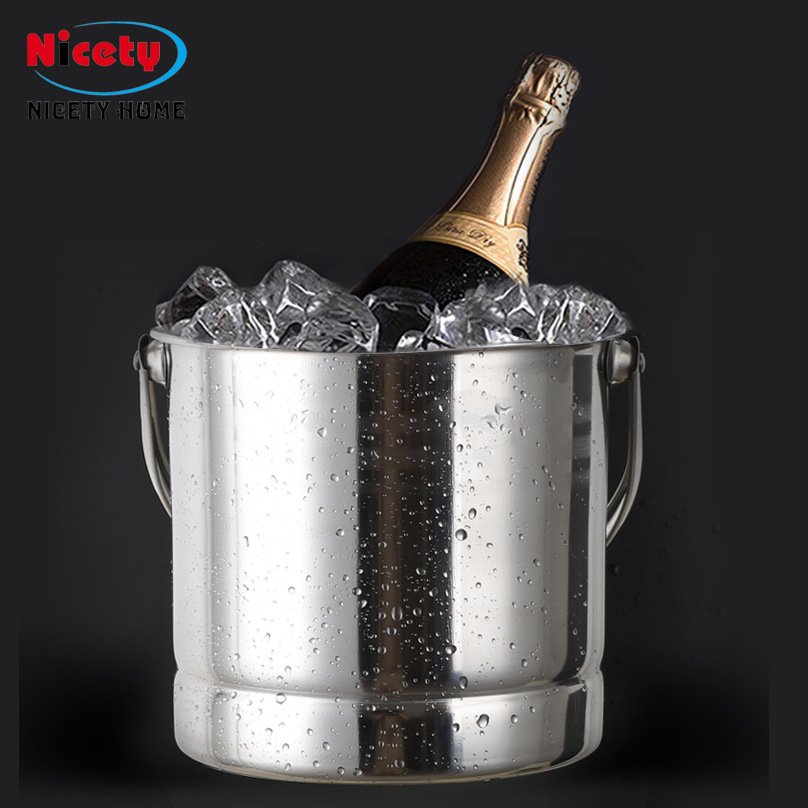 耐思特不锈钢加厚冰桶 创意酒吧ktv冰镇啤酒桶手提带盖红酒桶礼品
