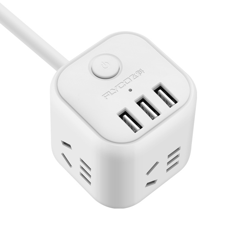 飞科fs2091插排延长线usb插座面板多孔家用接拖插线板带线转换器