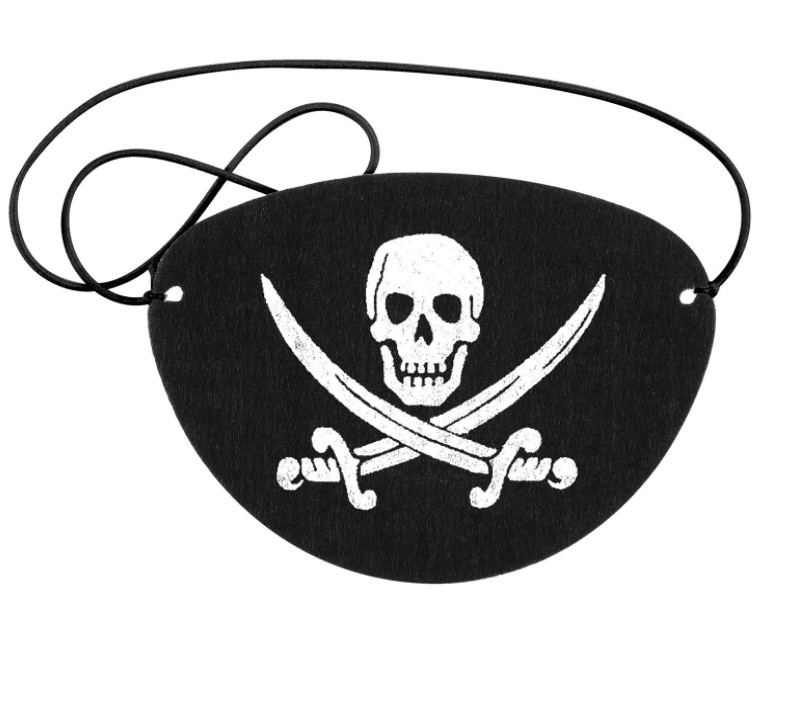 万圣节毛毡海盗眼罩骷髅眼罩装饰化妆舞会道具万圣节毛毡布