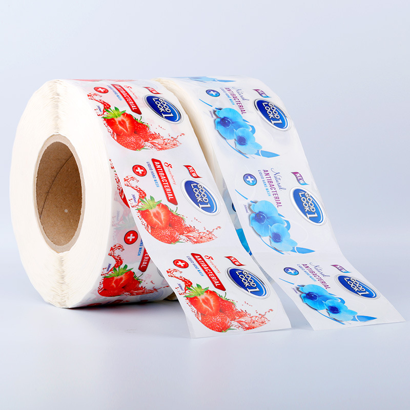 Reel Self-Adhesive Label Paper Glasin Bottom PVC Sealing Paste All Kinds of Self-Adhesive Sticker Manufacturers