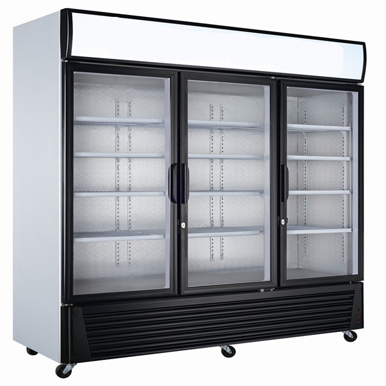 热卖便利店超市商用冷柜 立式三门酒水冰箱 连锁加油站啤酒柜