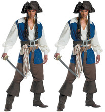 出口欧美制服 2018年男士海盗服 加勒比海盗装 万圣节男款游戏服