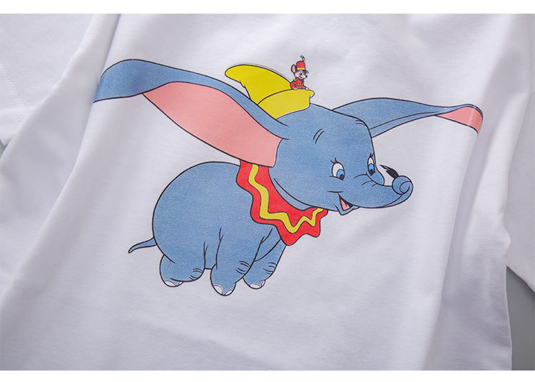 儿童t恤2019新款小飞象t恤女童韩版洋气运动男童短袖运动短袖上衣