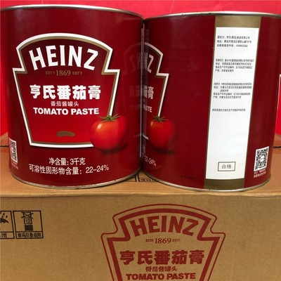 亨氏番茄膏3kg6罐亨氏番茄酱罐头
