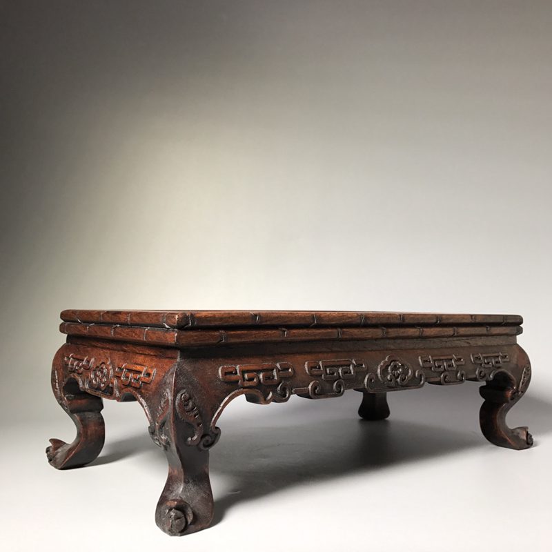 古玩古董仿古做旧物件花梨木实木卷腿桌