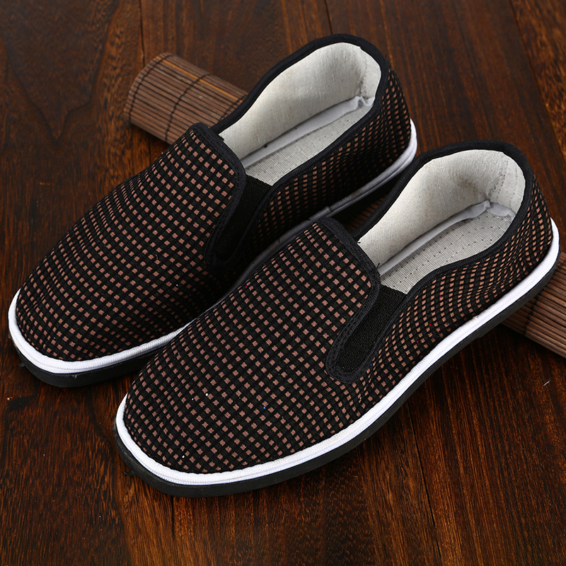 Old Beijing Cloth Shoes Women's Elastic Mouth New Slip-on Women's Non-Slip Shoes Handmade Strong Bottom Middle-Aged Casual Shoes