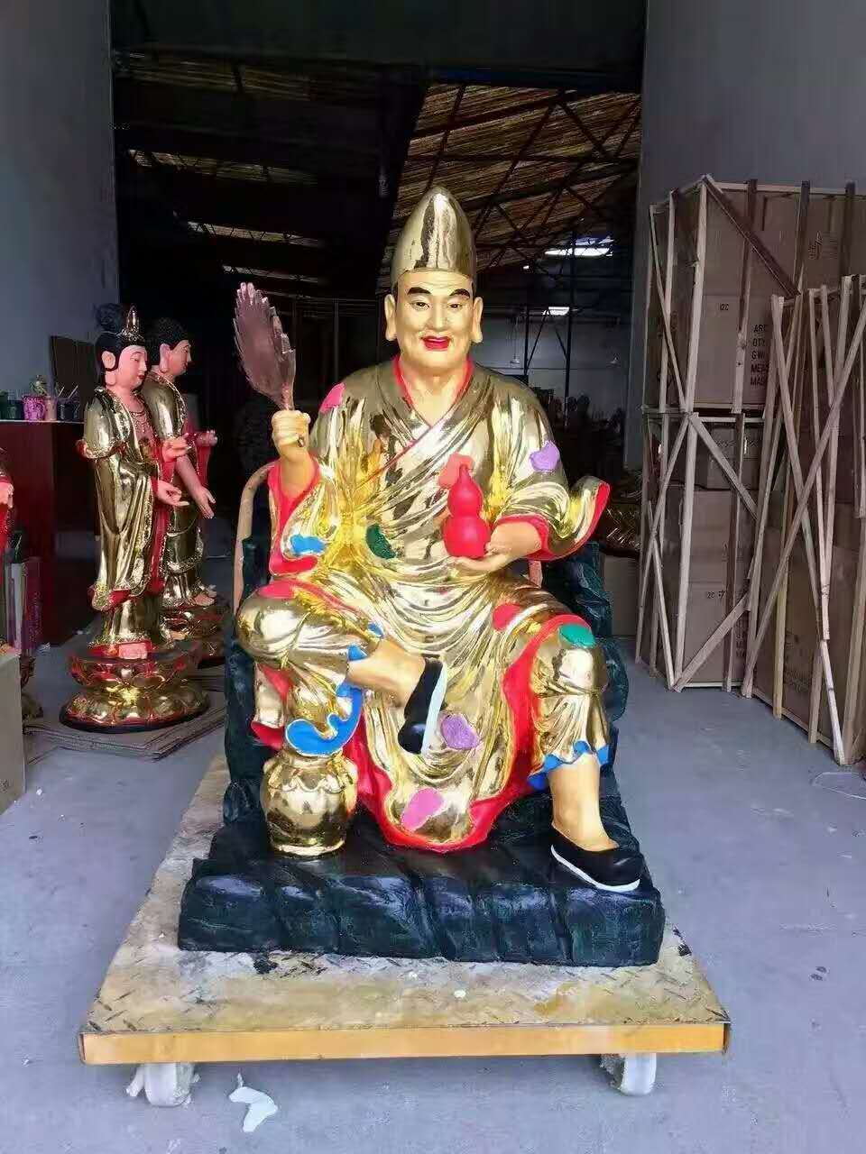 济公佛像摆件图片达摩祖师佛像慧能六祖塑像河南佛像厂直销