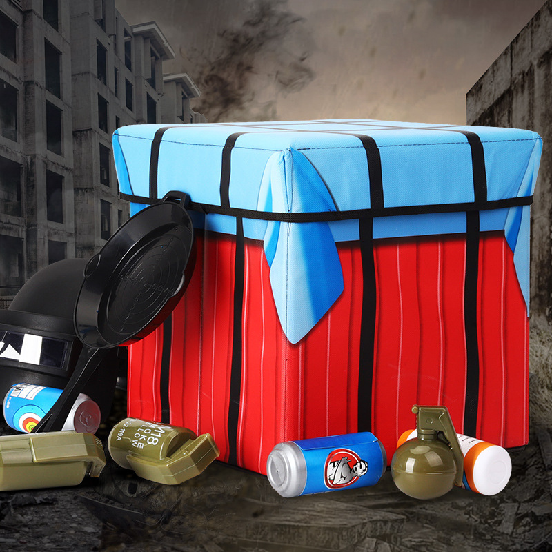 绝地求生游戏同款周边吃鸡空投包可踩踏折叠储物收纳凳储物箱现货