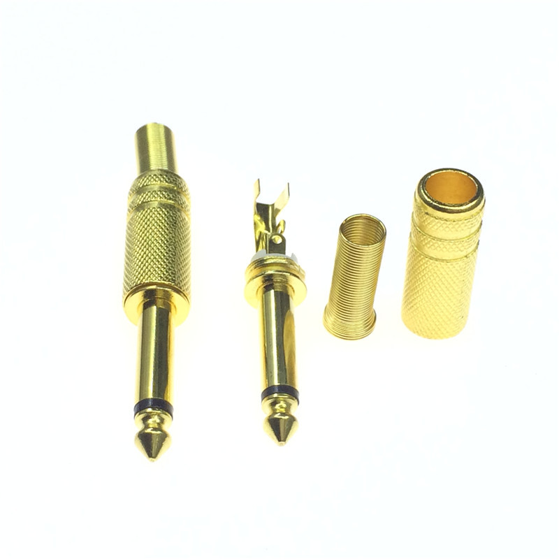 大三芯6.5焊接头二芯6.3mm接线头话筒功放调音台音响吉他音频插头