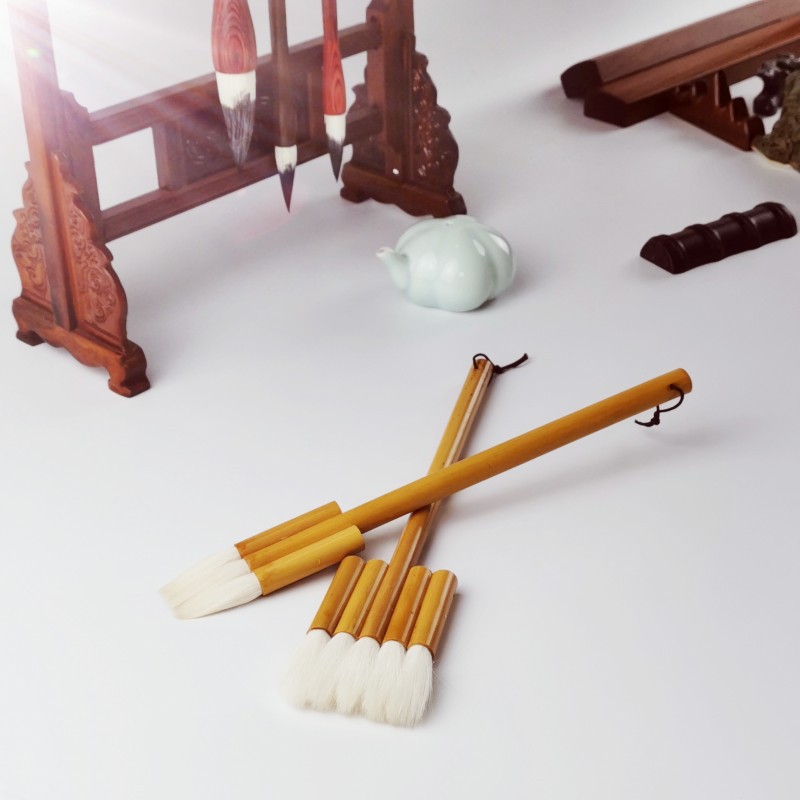 羊毛刷水彩排笔国画笔刷 连笔板刷 排刷背景刷底纹刷美术画材