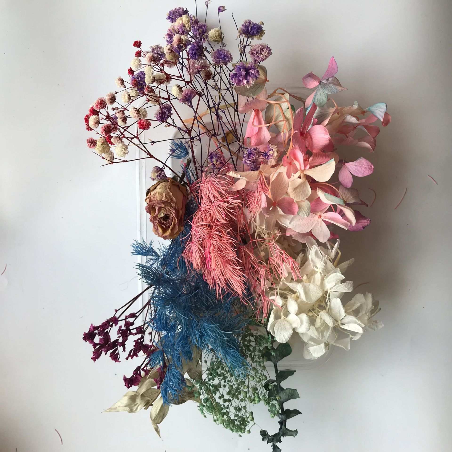 零散花材干花永生花材料包手工diy相框团扇ins风材料多色