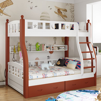 全实木儿童床上下床双层子母床大人成年母子两层高低床上下铺批发