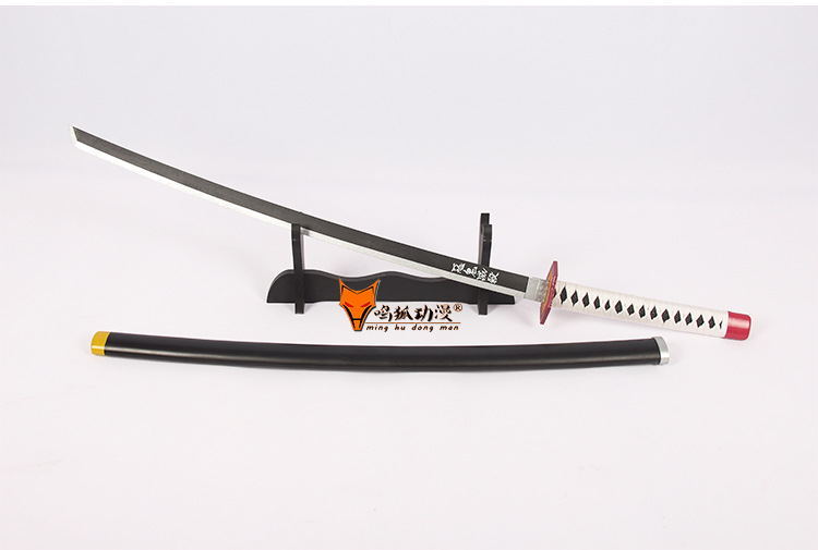 鬼灭之刃锖兔 富冈义勇 日轮刀水柱 动漫武器道具表演木刀未开刃