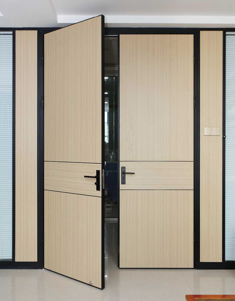 厂家供应铝木复合门 耐磨隔音简约办公室 医院配套铝合金生态门