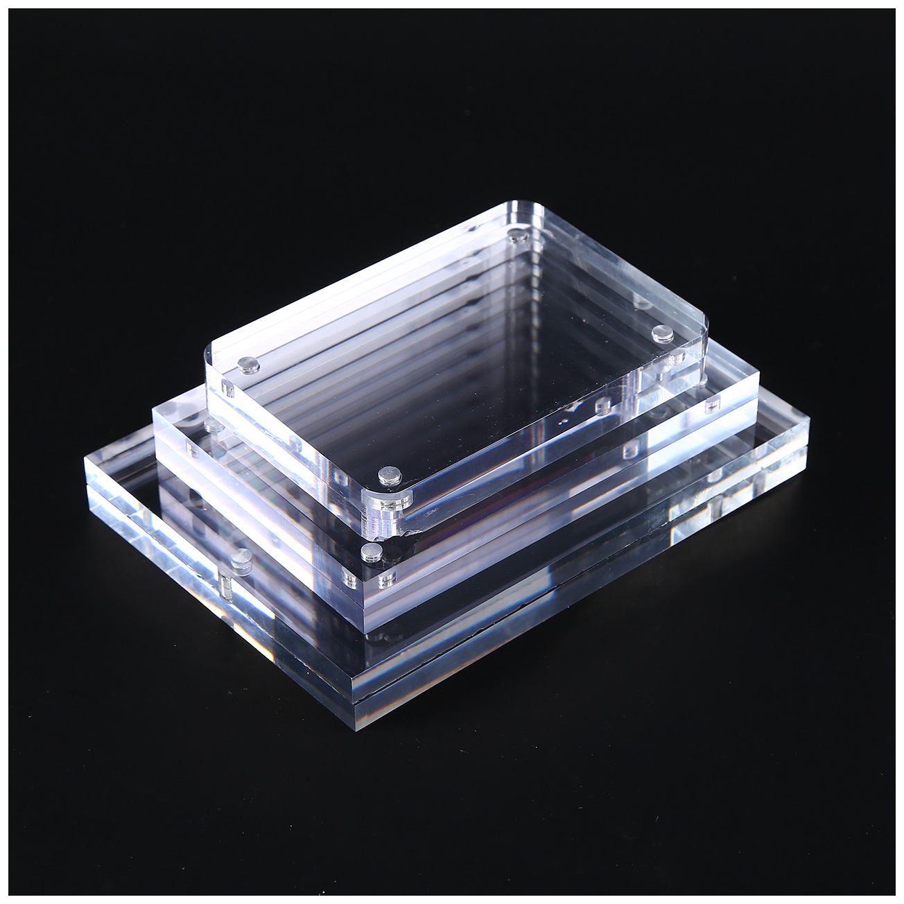 强磁亚克力台卡水晶相框照片框画3寸4寸5寸6寸7寸8寸10寸摆台圆角