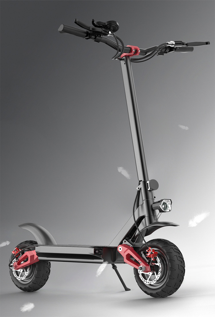 工厂大功率两轮电动滑板车双驱越野折叠电动成人代步滑板车1000w