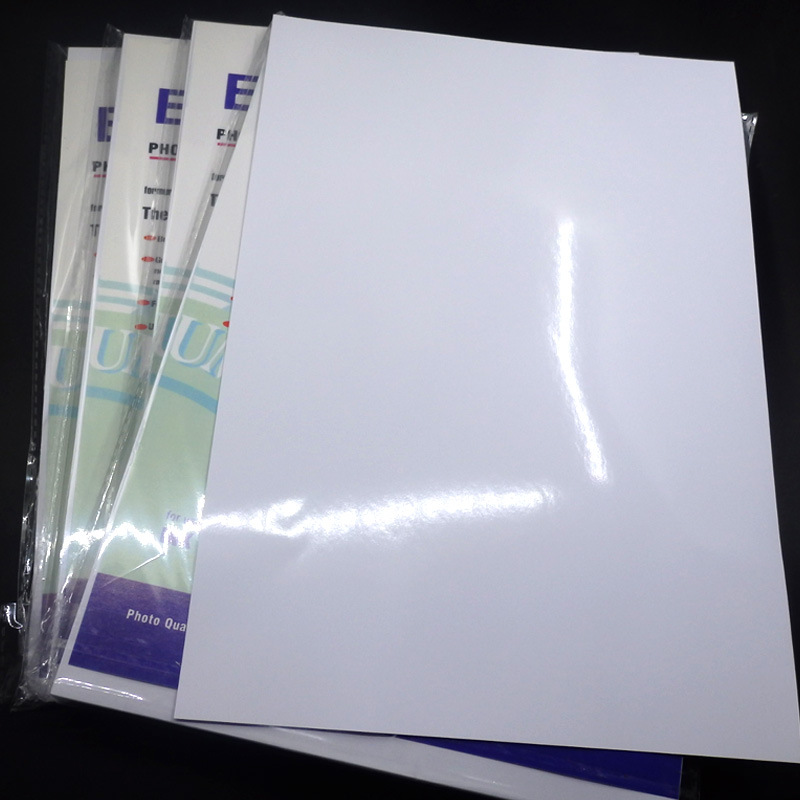a4光面彩喷相纸a4双面相片纸喷墨打印高光杂志封面菜单160g纸50张