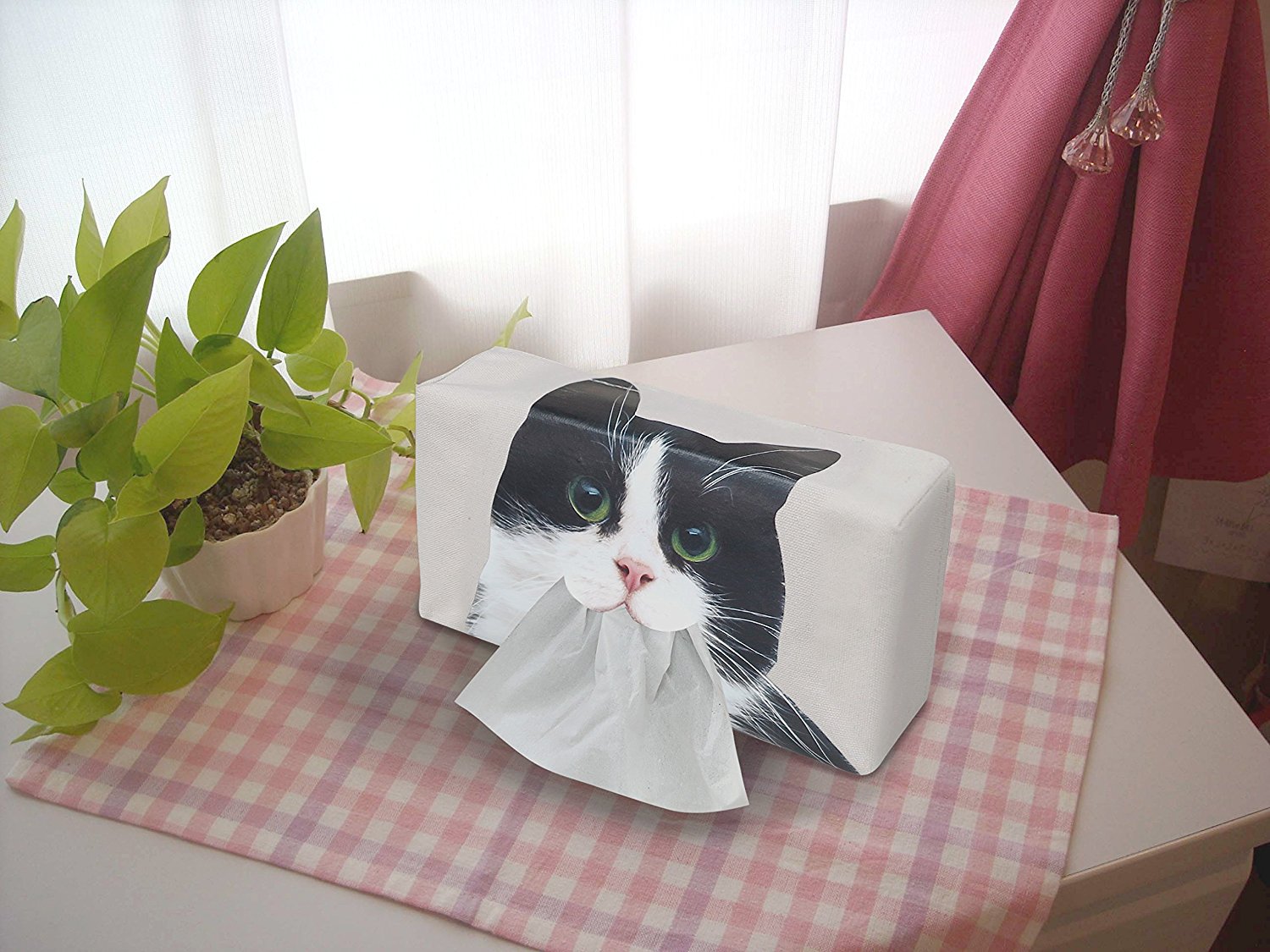 日本喵星人汪星人吐纸巾造型纸巾套 纸巾盒 纸巾抽 创意卫生纸抽