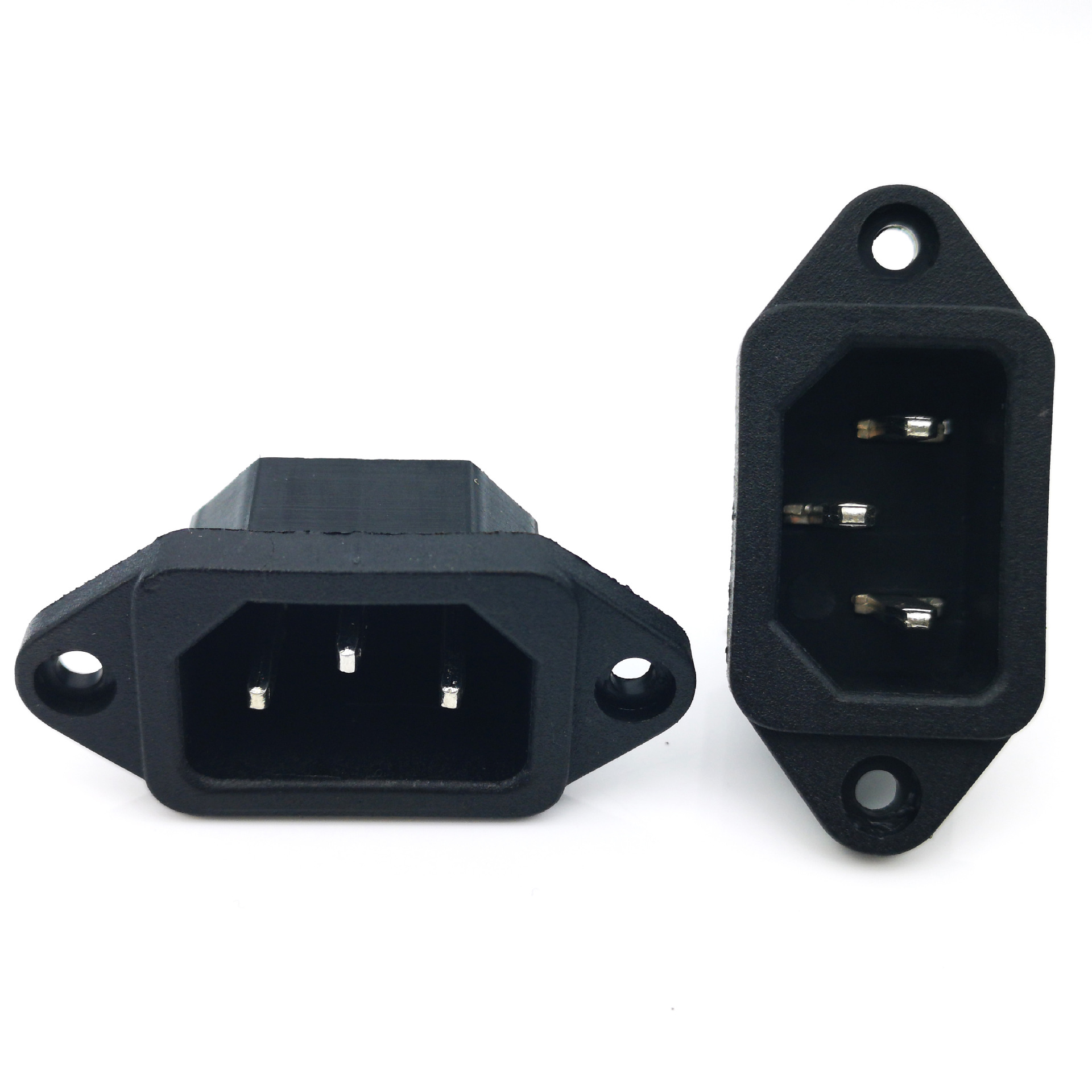 ac电源座 ac-14 品字3脚电源插座 3芯ac座 电瓶车/电脑主机母座