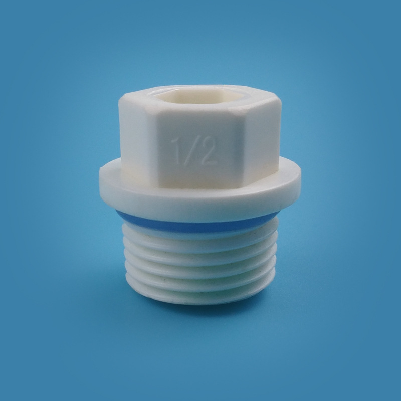 丝堵pp-r堵头闷头ppr塑料4分丝堵镀锌铁堵头家装水管试压1/2丝堵