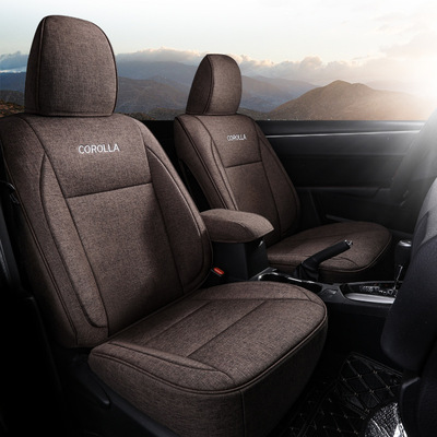 丰田新卡罗拉汽车座套亚麻全包四季通用汽车坐垫专车专用定制布艺