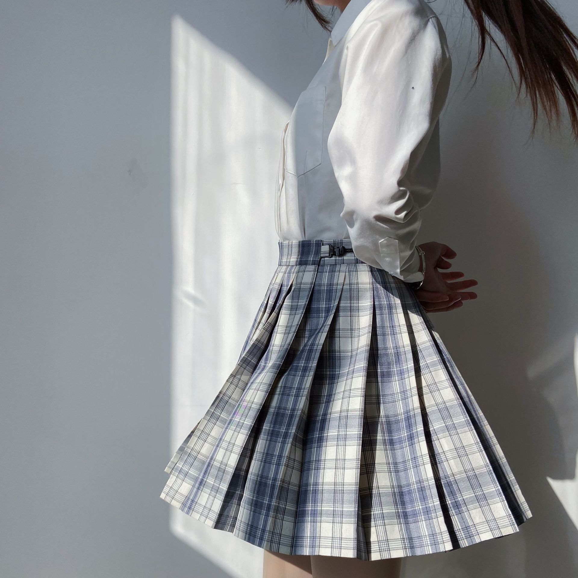 兔姬舍温柔一刀日系jk制服裙百褶裙短裙学生院风格子半身裙女秋冬