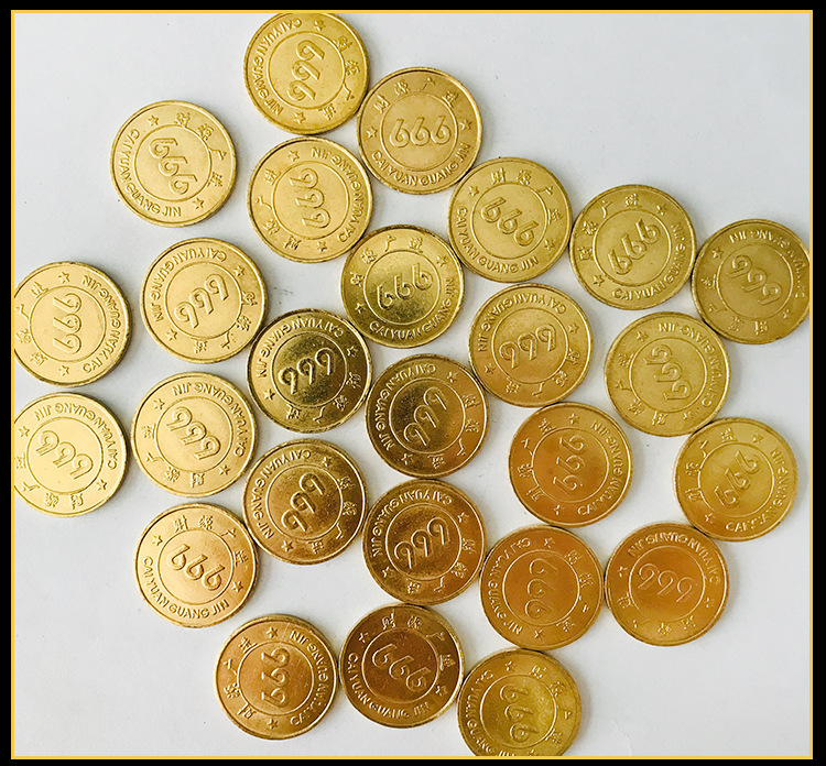 数字6铜币 定做数字纪念币冲压几何形状铜板硬币 批发定制抛光币