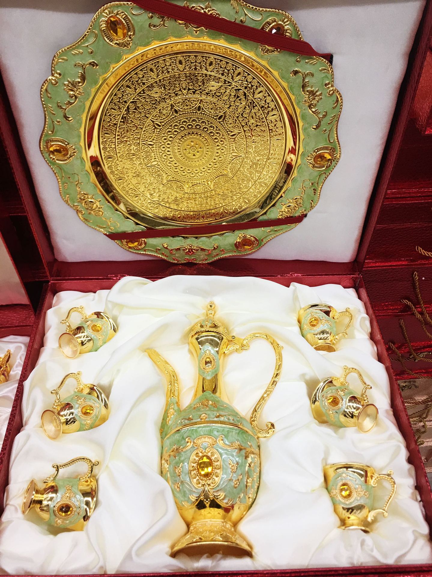 酒具套装 白酒托盘礼品 宫廷欧式仿古代锌酒壶酒杯 酒具礼盒