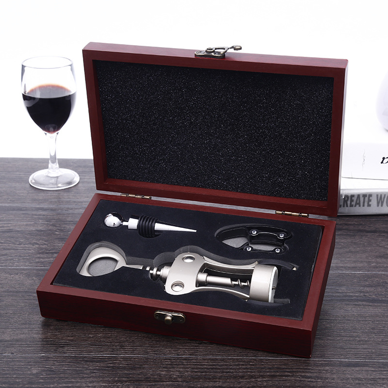 新款三件套创意不锈钢开瓶器商务礼品啤酒开罐器两用套装可加logo