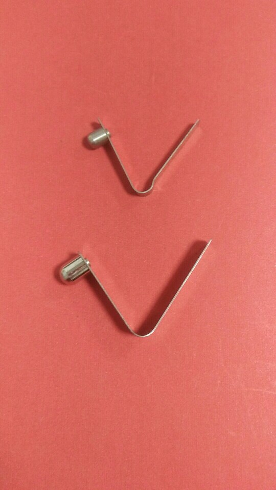 厂家直销锰钢直径6mm弹扣单双珠v形定位弹片定位卡扣锰钢弹片弹珠