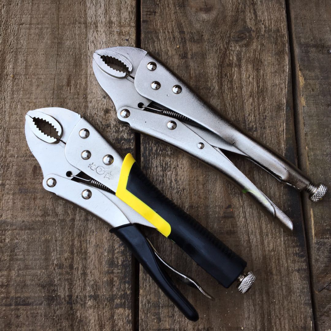 批发 多功能圆口平口尖嘴大力钳鱼嘴铬钒钢圆口7/10寸圆口大力钳