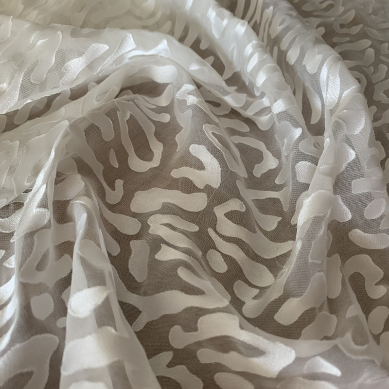 真丝面料真丝烂花绡16mm真丝烂花