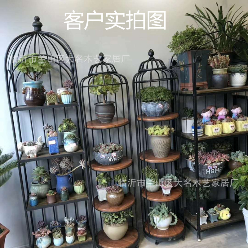 Flower Stand Flower Shop Multi-Layer Shelf Indoor Living Room Balcony Succulent Flower Rack Display Stand Floor-Standing Jardiniere Wholesale