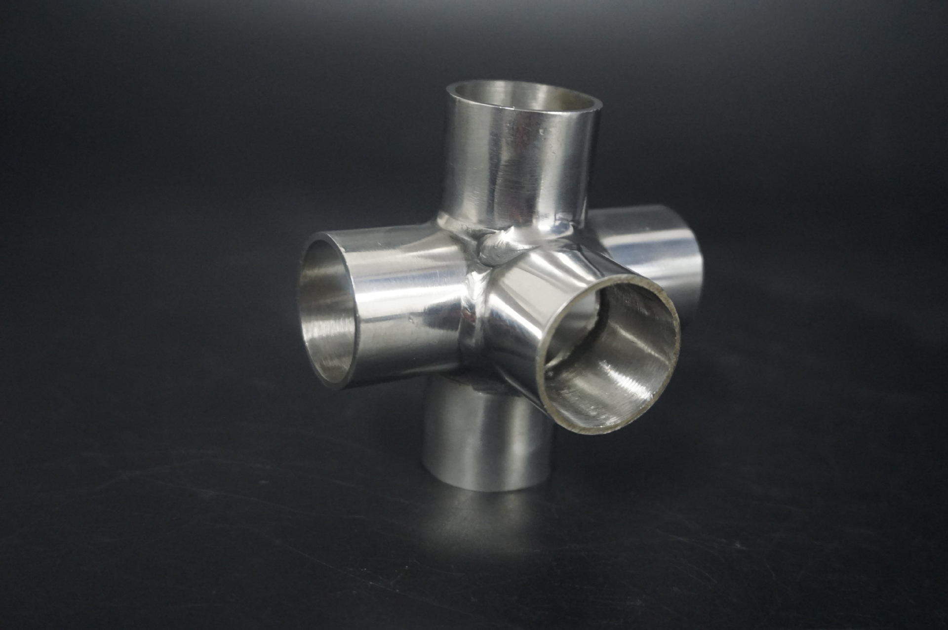 立体五通接头304/316不锈钢卫生食品级水管接头加厚直角架子19 25