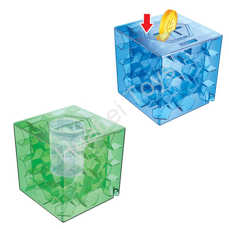 儿童早教益智玩具走珠六面闯关立体透明3d迷宫存钱罐魔方储币迷宫