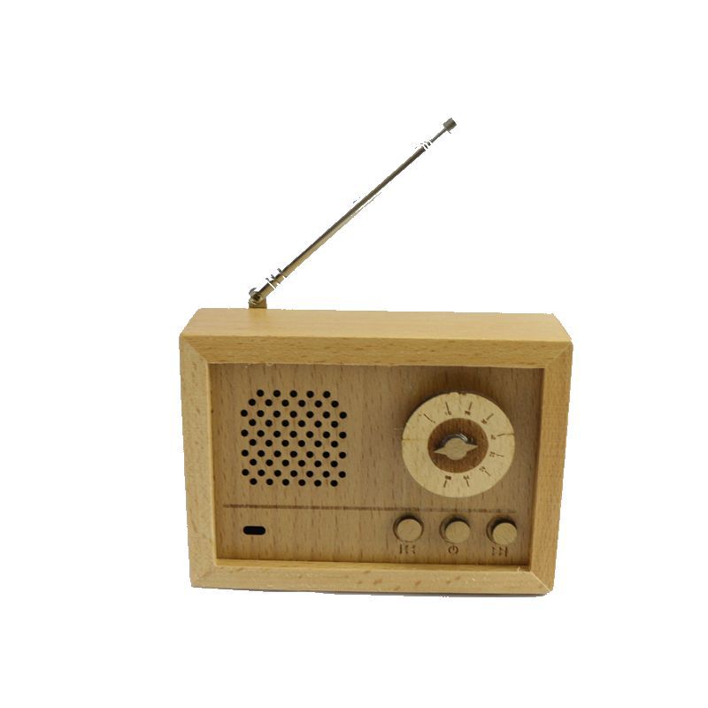 160762榉木收音机造型音乐盒 创意特色装饰艺术工艺品家居八音盒