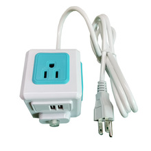 美规电源插座双USB充电接线排插多功能美标魔方插座外贸跨境电商