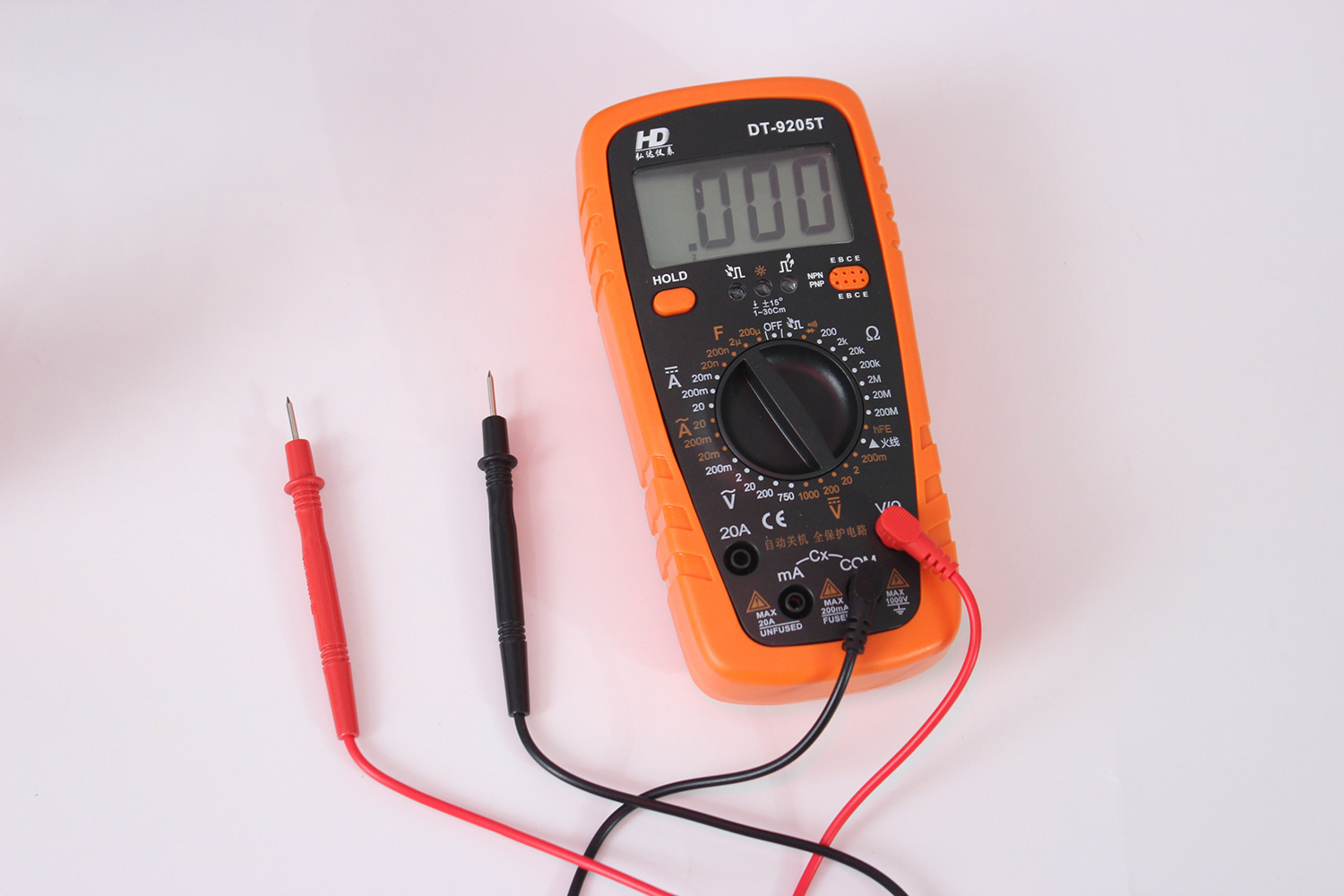 dt9205t高精密数显万用表电工仪表 防烧全保护数字万用表厂家直供