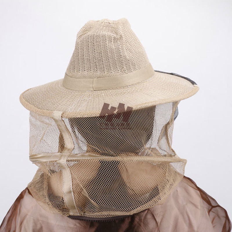 方形蜂帽防蜂面罩双层布防蜂帽防蜜蜂防虫帽防蜂面罩