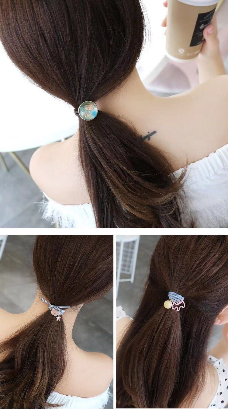 ins星空头绳女韩国发绳发圈网红少女韩版可爱橡皮筋抖音皮套头饰