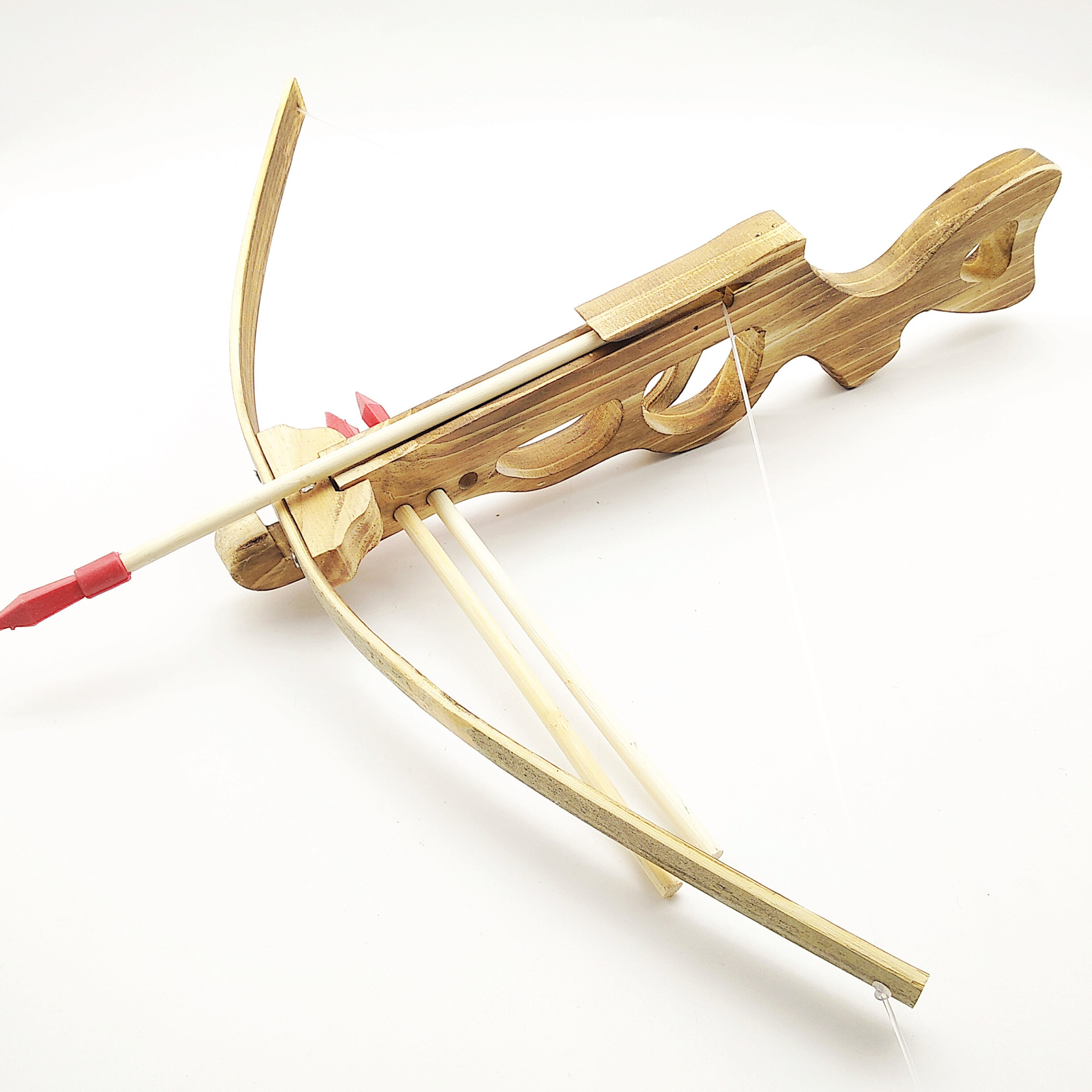 仿古玩具 竹木制十字弓弩枪玩具 户外射击软橡胶无杀伤力弓箭弩